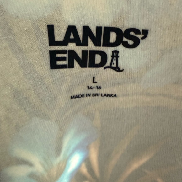 Lands End Women's Sz L Hawaiian Yoga Stretch Capris Cotton Spandex Blend - Picture 6 of 6